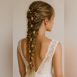 Gold Hair Alloy Hair Rings